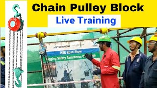 Chain Pulley Block Safety Training  Safety Training Video in Hindi [upl. by Nihhi]