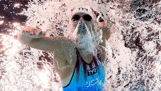 Katie Ledecky ties record for gold medals by an American woman [upl. by Haldane]