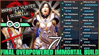 New ULTIMATE Immortal Build  NEVER Cart amp HUGE Damage  All Weapons  Monster Hunter Rise Sunbreak [upl. by Rosalynd]