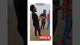 O mere dil ke chainSong Cover Sea beach singing ukelele kishorekumar viral omeredilkechainsong [upl. by Eltsryk]