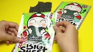 Crispy Seaweed Big Sheet Asia Snack Tao Kae Noi [upl. by Jared]