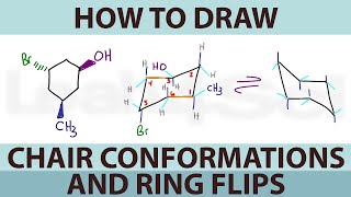 How to Draw Cyclohexane Chair Conformations and Ring Flips [upl. by Aztilay]