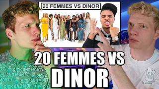 JE REACT quot20 FEMMES VS 1 RAPPEUR  DINORquot IL YA UN ZINZIN DE LESPACE 😂 [upl. by Ayanet]