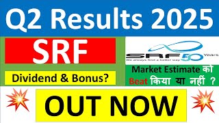 SRF Q2 results 2025  SRF results today  SRF Share News  SRF Share latest news  SRF Dividend [upl. by Estevan]