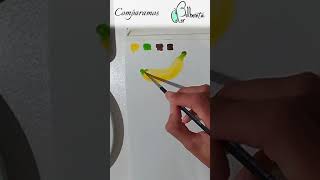 Plátano acuarela lapicesacuarelables arte dibujo pintura [upl. by Iah]