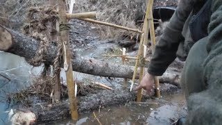 primitive deadfall trap for small game [upl. by Ress]