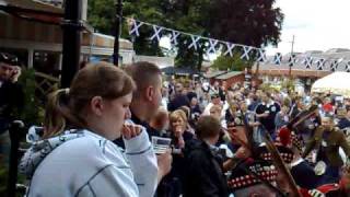 Andy Chung in AviemoreScotland singing to the Tartan Army 2008 [upl. by Aihsile]