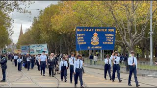 ANZAC Day Commemoration March 2024  Melbourne [upl. by Janean139]