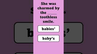 Possessive Apostrophe Quiz shorts quiz punctuation english [upl. by Daney]