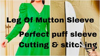 എക്കാലത്തെയും ട്രെൻഡിംഗ് സ്ലീവ് 🧵✂️🪡  Mutton leg sleevecuttingampstitchingsleevesdesign viralvideo [upl. by Ingaberg]