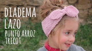 Tutorial Diadema Niña Fácil y Rápida  Dos agujas o Tricot  Lanas y Ovillos [upl. by Chastity202]