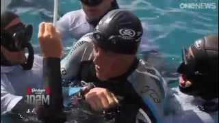 Freediver record holder passes out  Dramatic footage [upl. by Gregorio]