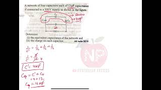 A network of four capacitors each of 12 microfarad capacitance If connected to a 500V supply exam [upl. by Ecnarf73]