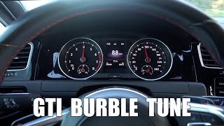 Driving a straight pipe MK75 GTI with burble tune [upl. by Mommy37]