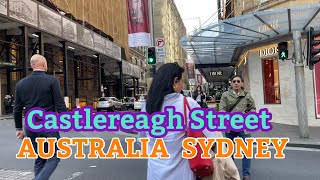 Australia SYDNEY City  Street Walking Tour Castlereagh St 4K UHD [upl. by Phiona]