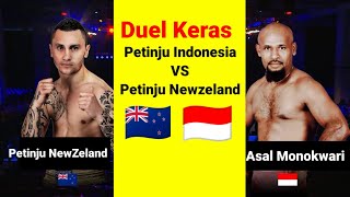 Petinju Indonesia Rekor Kemenangan KO 15 Kali Duel Hadapi Petinju New Zealand [upl. by Odrude]