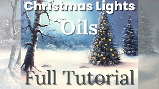 How to Paint a Christmas Tree in Oils  PART 2 SILENT NIGHT [upl. by Lyrad]