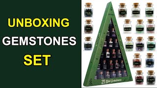 Mini Gemstones Set Unboxing Video  Crystal gemstones  Craft Mystic [upl. by Yvad]