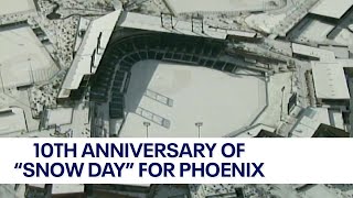 10 years ago Graupel causes quotsnow dayquot in parts of Phoenix [upl. by Benge]