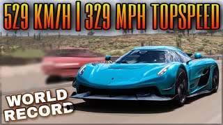 Forza Horizon 5  NEW 520 kmh Topspeed Record  Fastest Cars in the Game [upl. by Nylrebma]