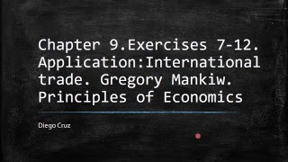 Chapter 9  Exercises 712 ApplicationInternational trade [upl. by Light]