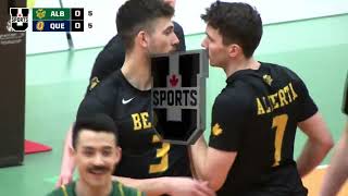 USPORTS Mens Volleyball 2022 National Quarter Finals University of Alberta vs Queens U 31 [upl. by Crowell176]