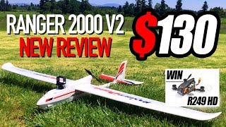 RC GLIDER  130 Volantex RANGER 2000 V2  Review Fpv Flights amp Giveaway [upl. by Amedeo]