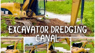 EXCAVATOR DREDGING CANAL [upl. by Clapp748]