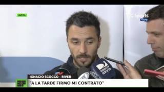 Scocco nuevo jugador de River quotSiempre tuve admiración por Riverquot [upl. by Annavoeg245]