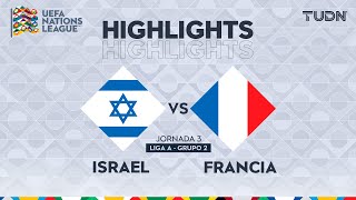 HIGHLIGHTS  Israel vs Francia  UEFA Nations League 2024  TUDN [upl. by Mahan]