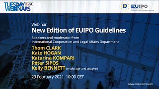 Tuesday Webinars 2021 edition of the EUIPO Guidelines [upl. by Crofoot]