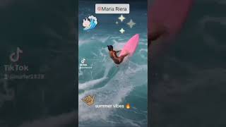 Girls Of Surfing  Maria Riera Shredding Cool Waves surf surfergirl surfing sports adventure [upl. by Dalila217]