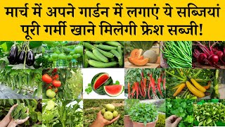 March Vegetables To Plant मार्च में अपने गार्डन में लगाएं ये सब्जियां पूरी गर्मी मिलेगी फ्रेश सब्जी [upl. by Derna]