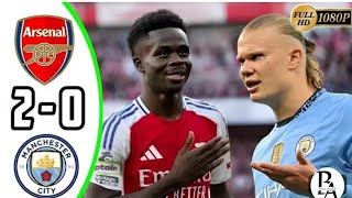 Arsenal vs Manchester city 2 0 premier league Highlights All Goals 2024 HD360p [upl. by Mehalick846]