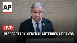 WEF 2024 LIVE UN SecretaryGeneral Antonio Guterres speaks in Davos [upl. by Sig]