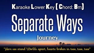 Journey  Separate Ways Karaoke Lower Key 5 [upl. by Walls]