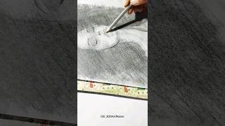 Dark portrait girl ✨ draw art sketch  portraits viralvideo shortsvideo blackbeescouple [upl. by Hujsak]