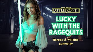 Lucky with the ragequits  Star Wars Battlefront 2  HvV gameplay [upl. by Teresina625]