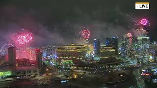 NEW YEAR PARTY FIREWORKS LAS VEGAS 2023 [upl. by Yelserp]