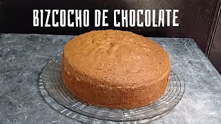 BIZCOCHO DE CHOCHOLATE CON SOLO 4 INGREDIENTES IDEAL PARA TORTAS [upl. by Ledairam]