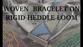 How to weave glass bead bracelet on Presto Rigid Heddle Loom [upl. by Hcnarb]