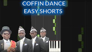 Coffin Dance EASY Piano Tutorial SHORTS [upl. by Enaelem]