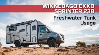 The Winnebago EKKO Sprinter Freshwater Tank Usage  LichtsinnRVcom [upl. by Walton366]