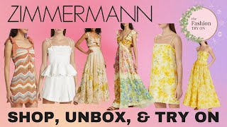 Zimmermann Spring 2023 Shopping HAUL  The Fashion Try On [upl. by Askwith]