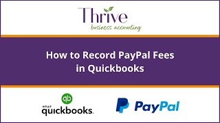 How to Record Paypal Fees in Quickbooks [upl. by Ahsiryt907]