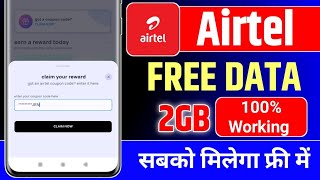 airtel free data  airtel free data 2024  airtel free data coupon code today airtel free data code [upl. by Sigvard26]