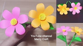 Easy Paper Flowers  Handmade Craft  Room Decoration ldeas [upl. by Uot790]