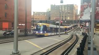 MSP Light Rail trains at Target Field station [upl. by Kubiak]