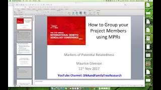 How to Group project members  FTDNA Conference 2017 [upl. by Clareta]