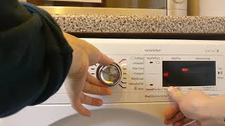 Bosch VarioPerfect Serie 8 washing machine  how to turn beepbuzzer off EASY [upl. by Hannibal242]